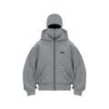 Winter Men's Hoodie with Balaclava Face Mask Zipper Design Sports Jacket for Outdoor Activities Hiking Travel Running sweatshirt